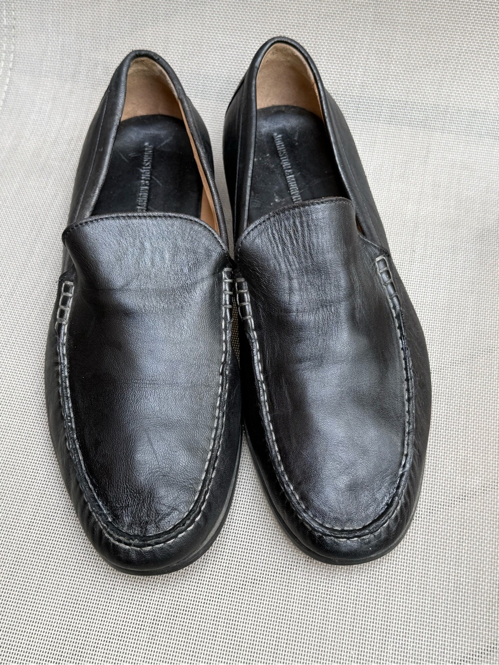 Johnston & Murphy Black Leather Driving Shoes Made in India #2778 Men's size 11 - Picture 6 of 10
